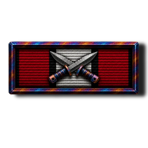 Crimson Edge Ribbon (Burnt Titanium)