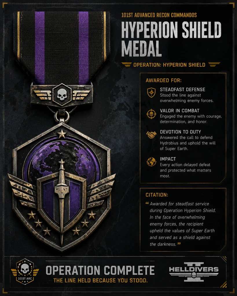 Hyperion Shield Medal