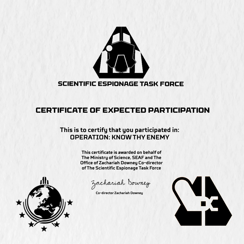 Certificate of Expected Participation