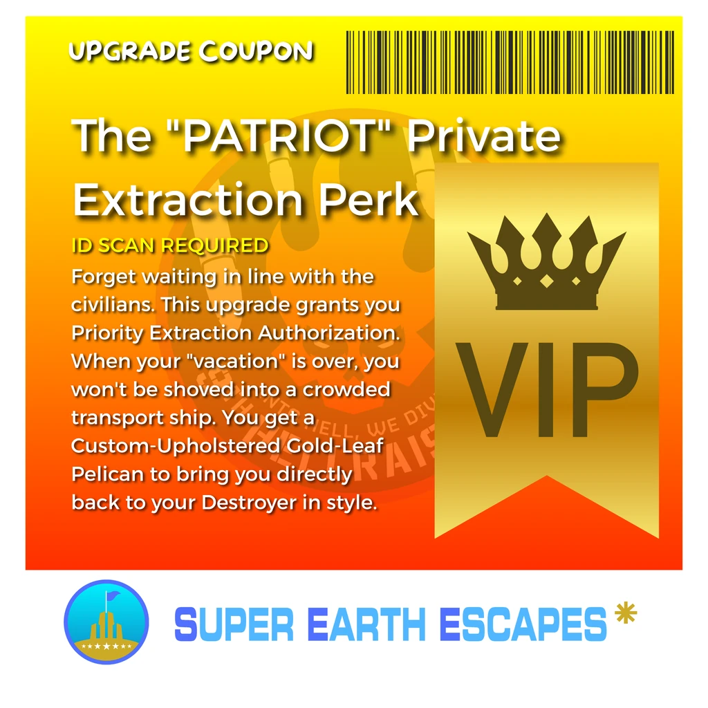 Patriot Tier Private Extraction Perk