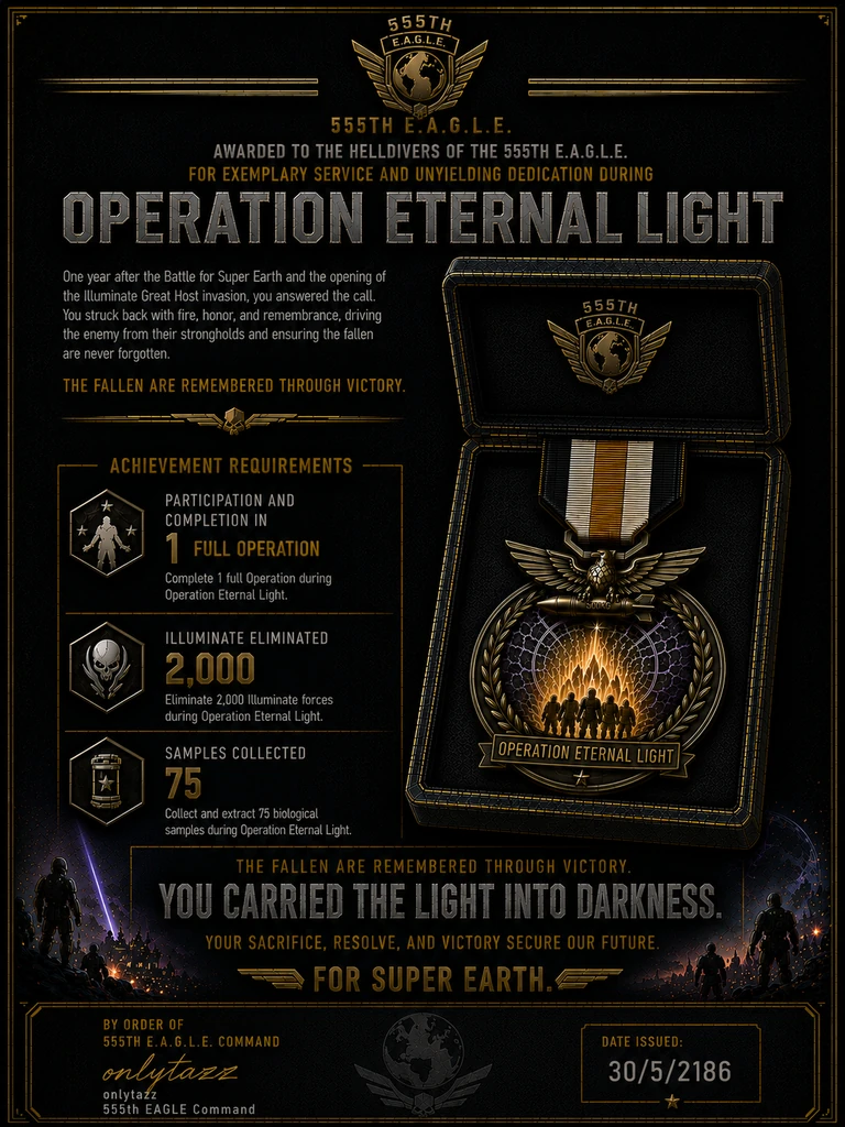 Operation ETERNAL LIGHT Medal