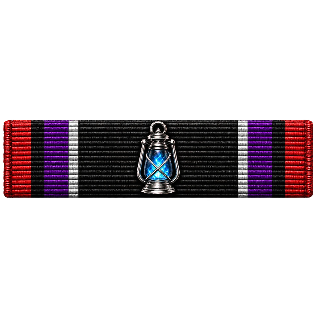 Silver Black Lantern Ribbon