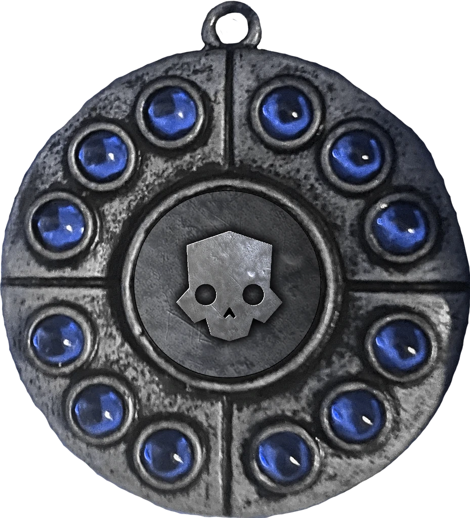 Cerulean Skull Medallion