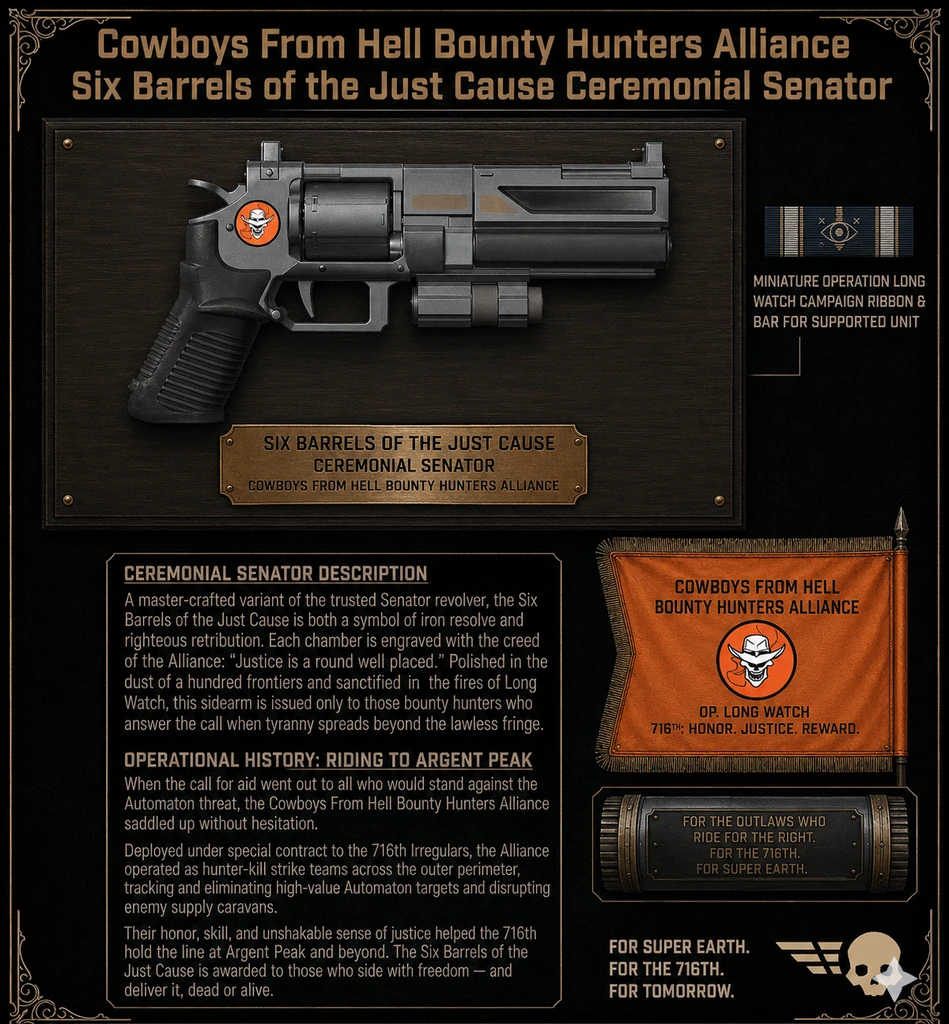 Six Barrels of the Just Cause Ceremonial Senator