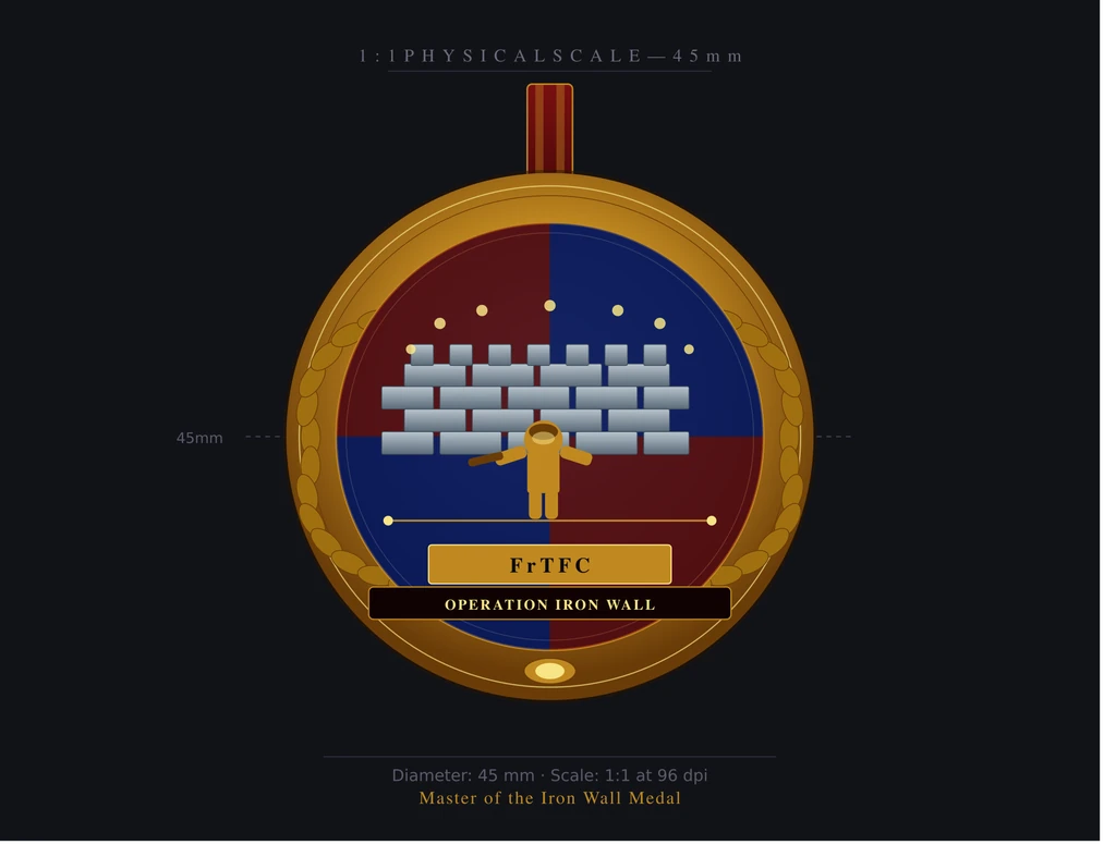 Master of the Iron Wall Medal