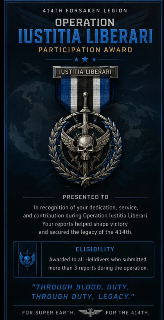 Operation Iustitia Liberari Participation Medal