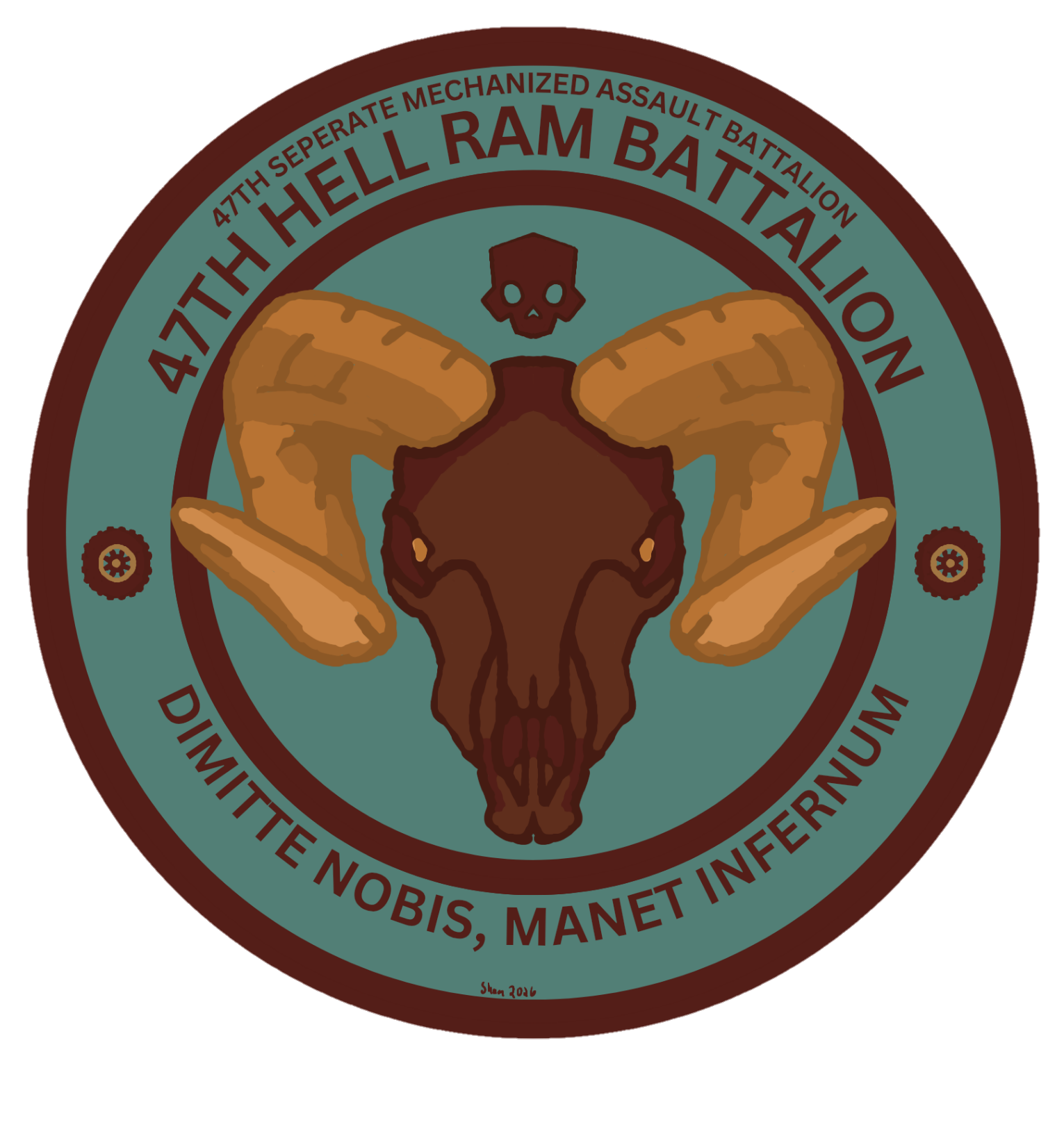 47th Separate Mechanized Assault Battalion "Hell Ram" Logo