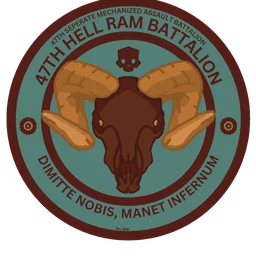 47th Separate Mechanized Assault Battalion "Hell Ram" Logo