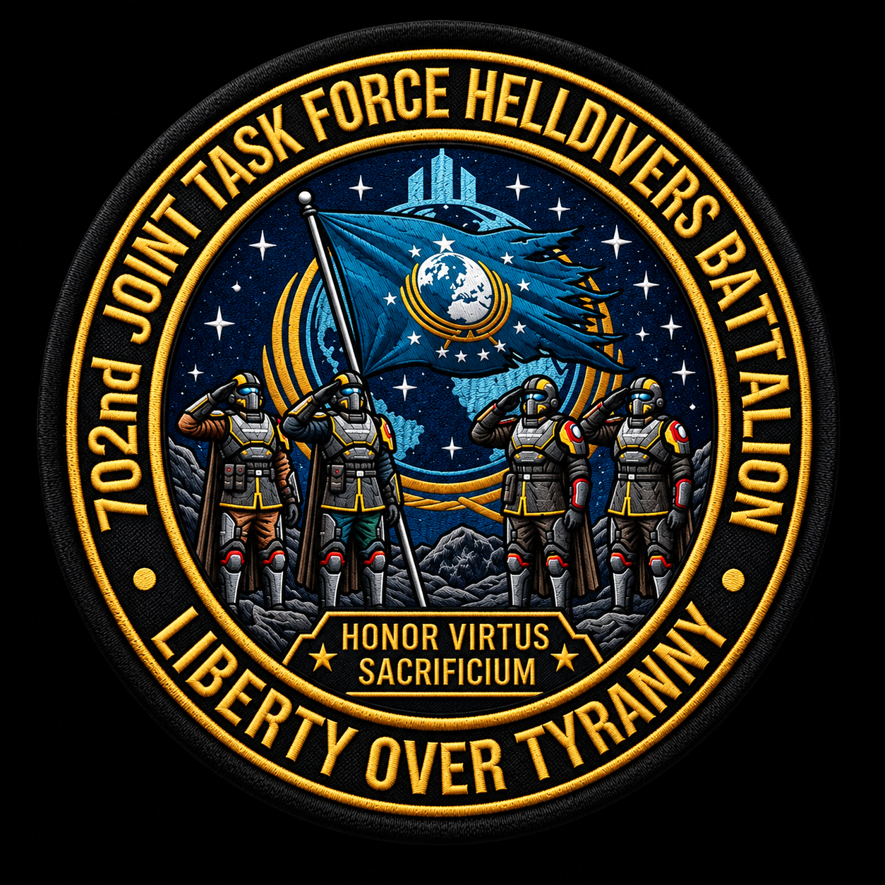 702nd Joint Task Force Helldivers Battalion Logo