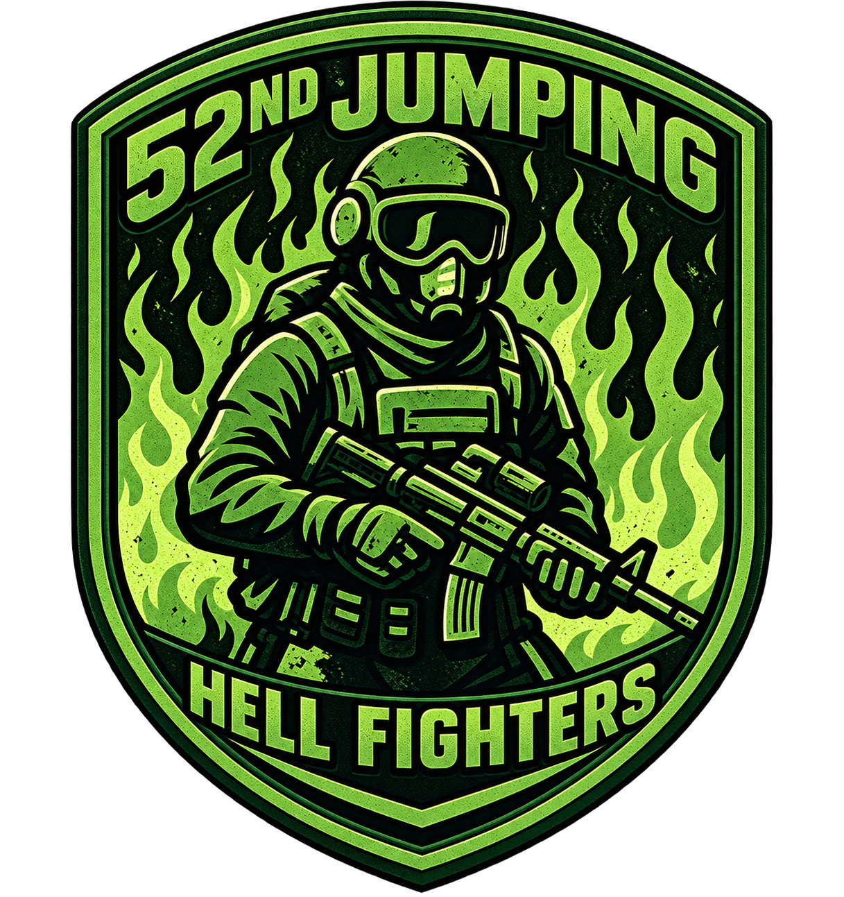 52nd jumping hell fighters division Logo