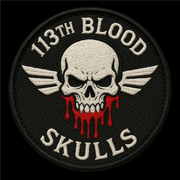 113th Blood Skulls Logo