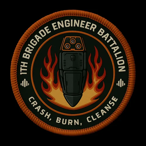 11th Brigade Engineer Battalion "Ironfall" Logo