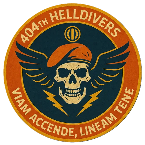 404th Helldivers (The Orange Berets) Logo
