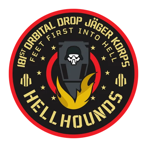 181st Orbital Drop Super Troopers "Hellhounds" Logo