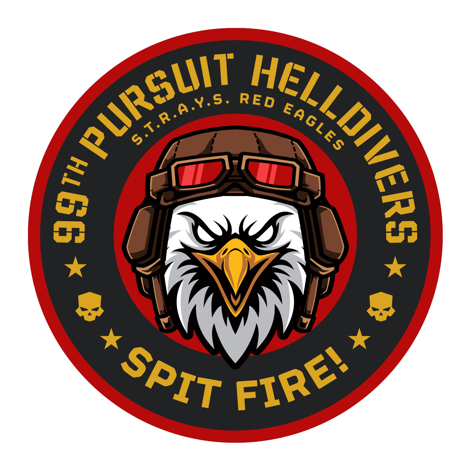 99th Pursuit - S.T.R.A.Y.S. Red Eagles Logo