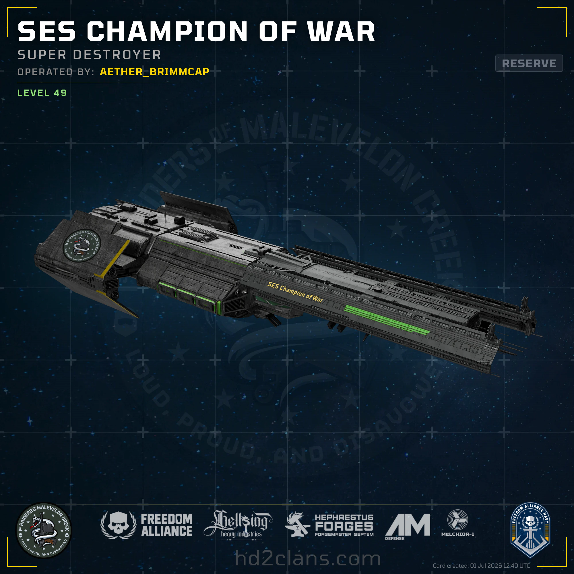 SES Champion of War