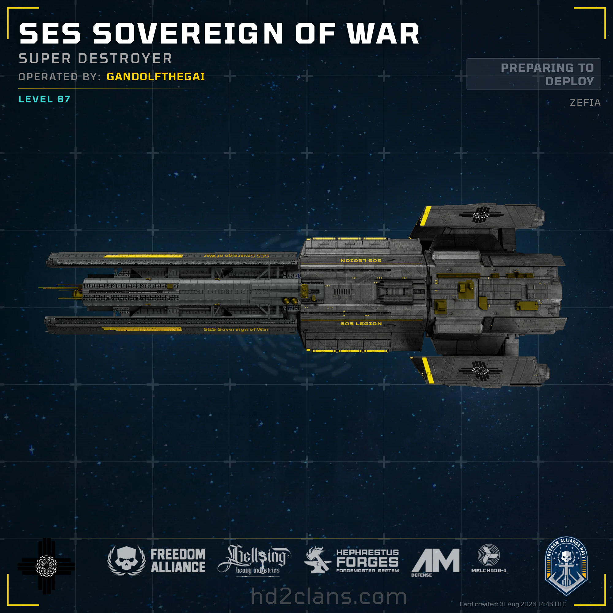 SES Sovereign of War