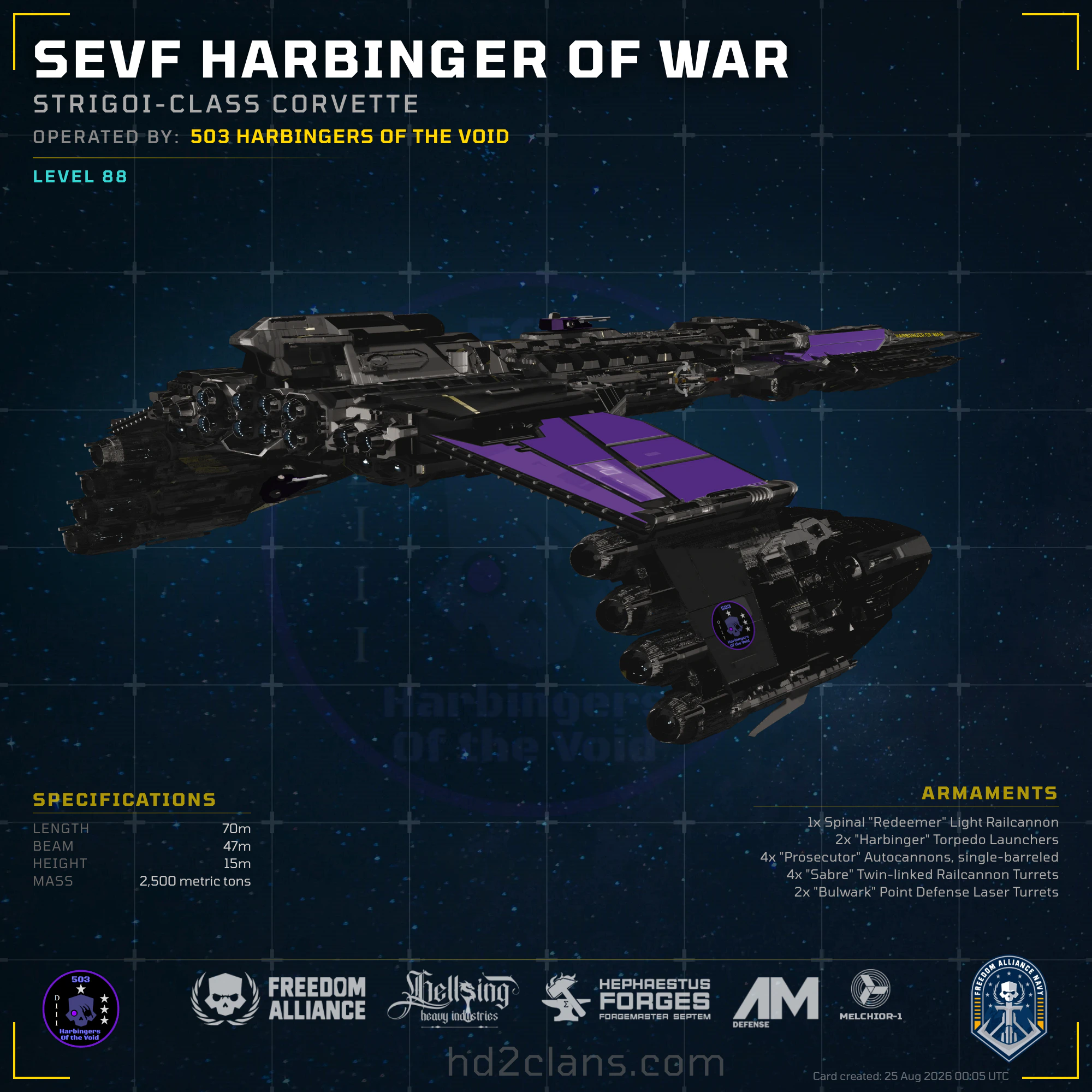 SEVF Harbinger of War