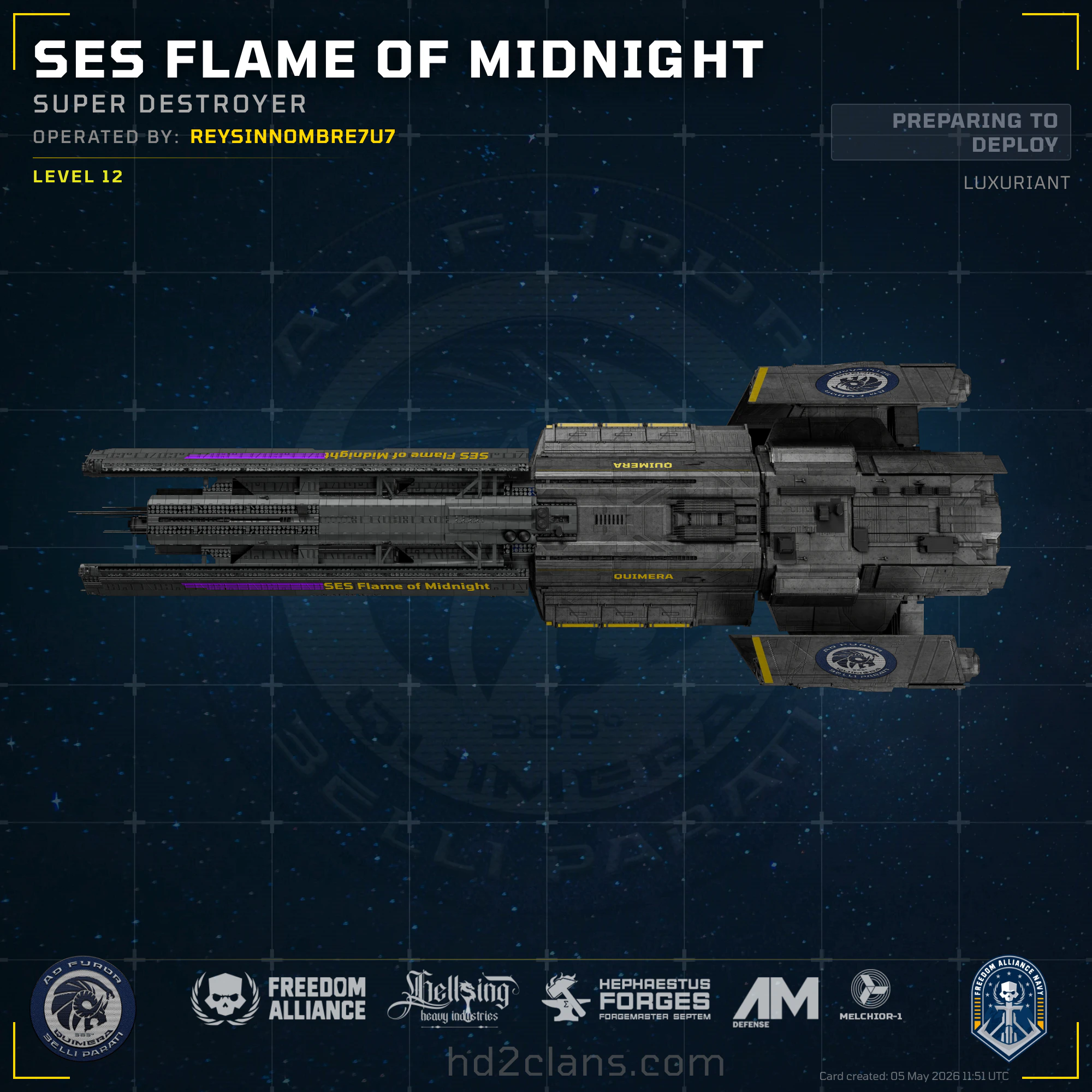 SES Flame of Midnight