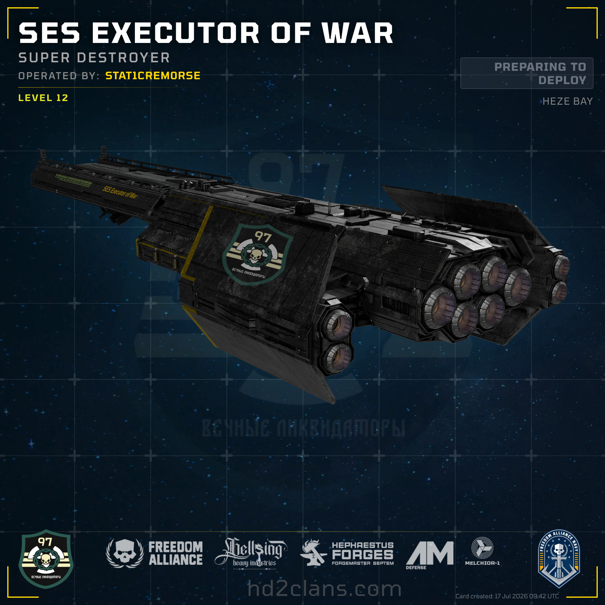 SES Executor of War