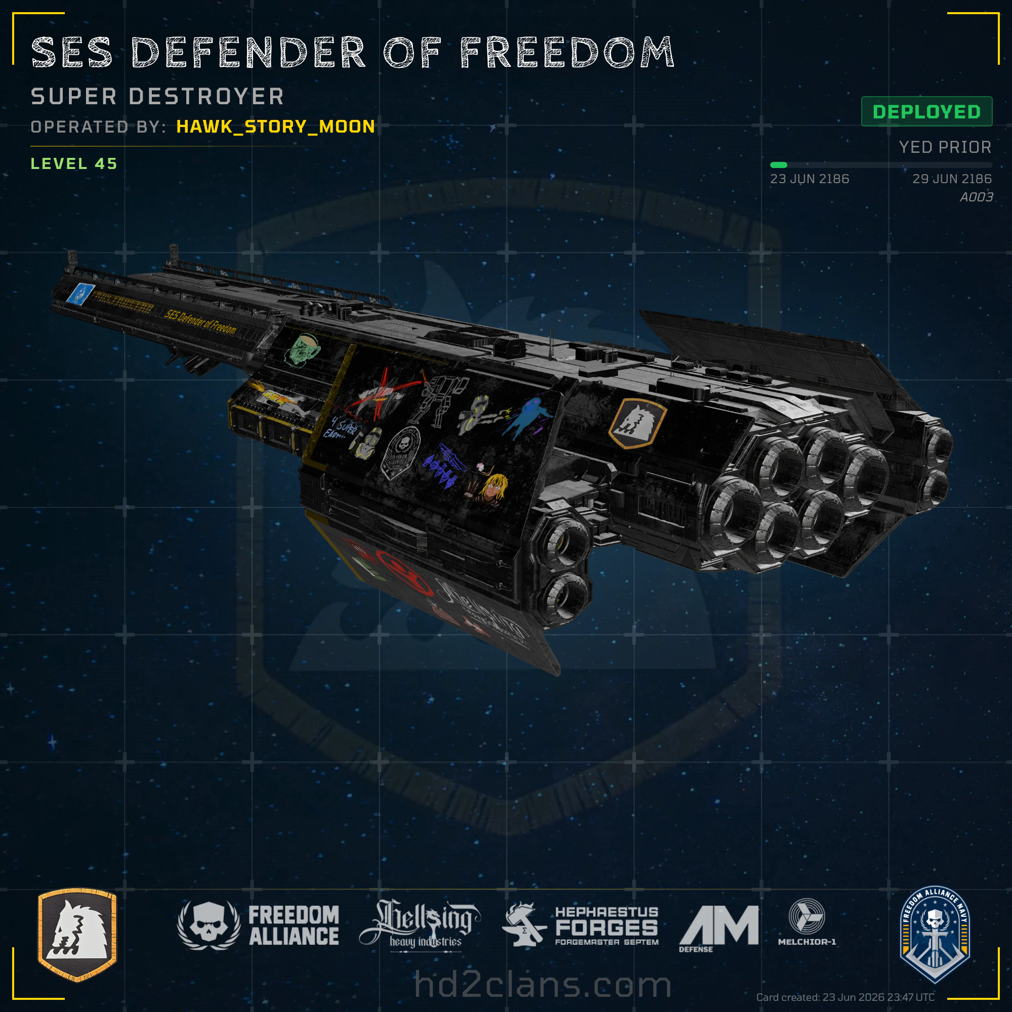 SES Defender of Freedom