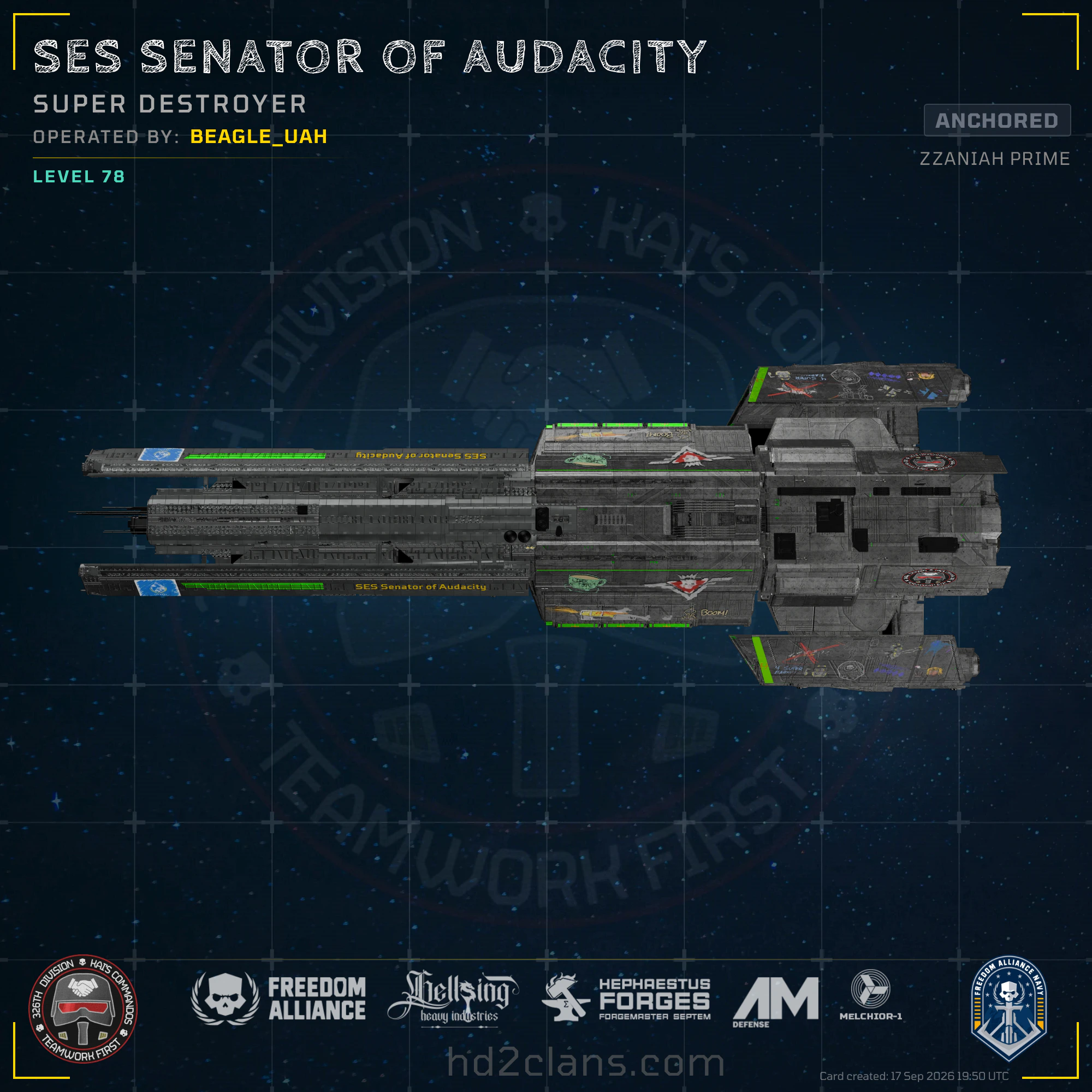 SES Senator of Audacity