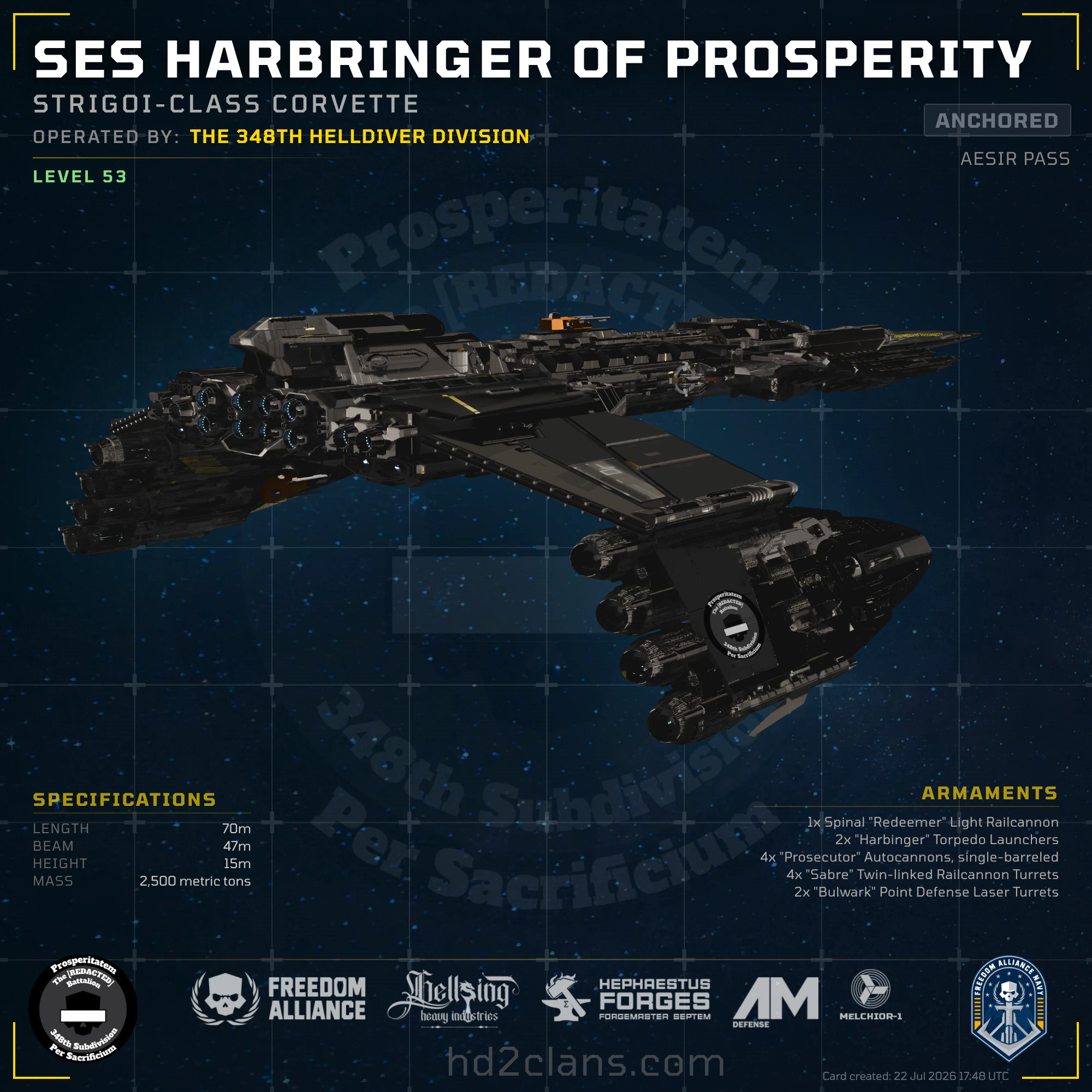 SES Harbringer of Prosperity