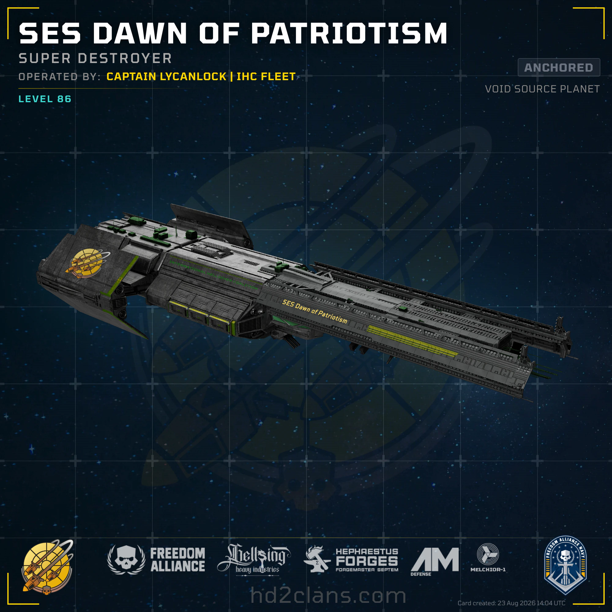 SES Dawn of Patriotism
