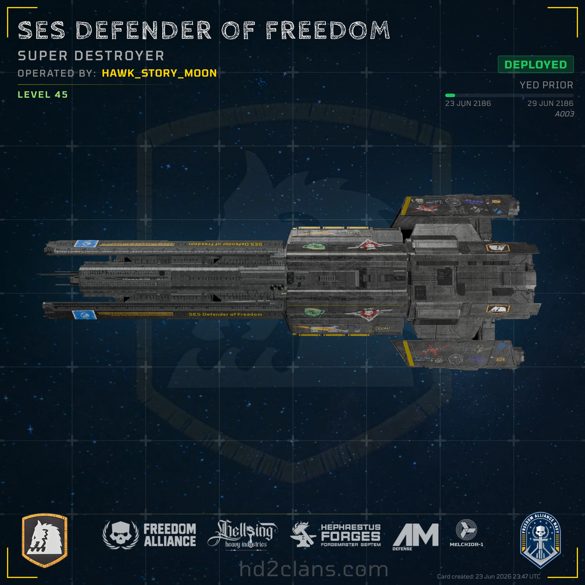 SES Defender of Freedom