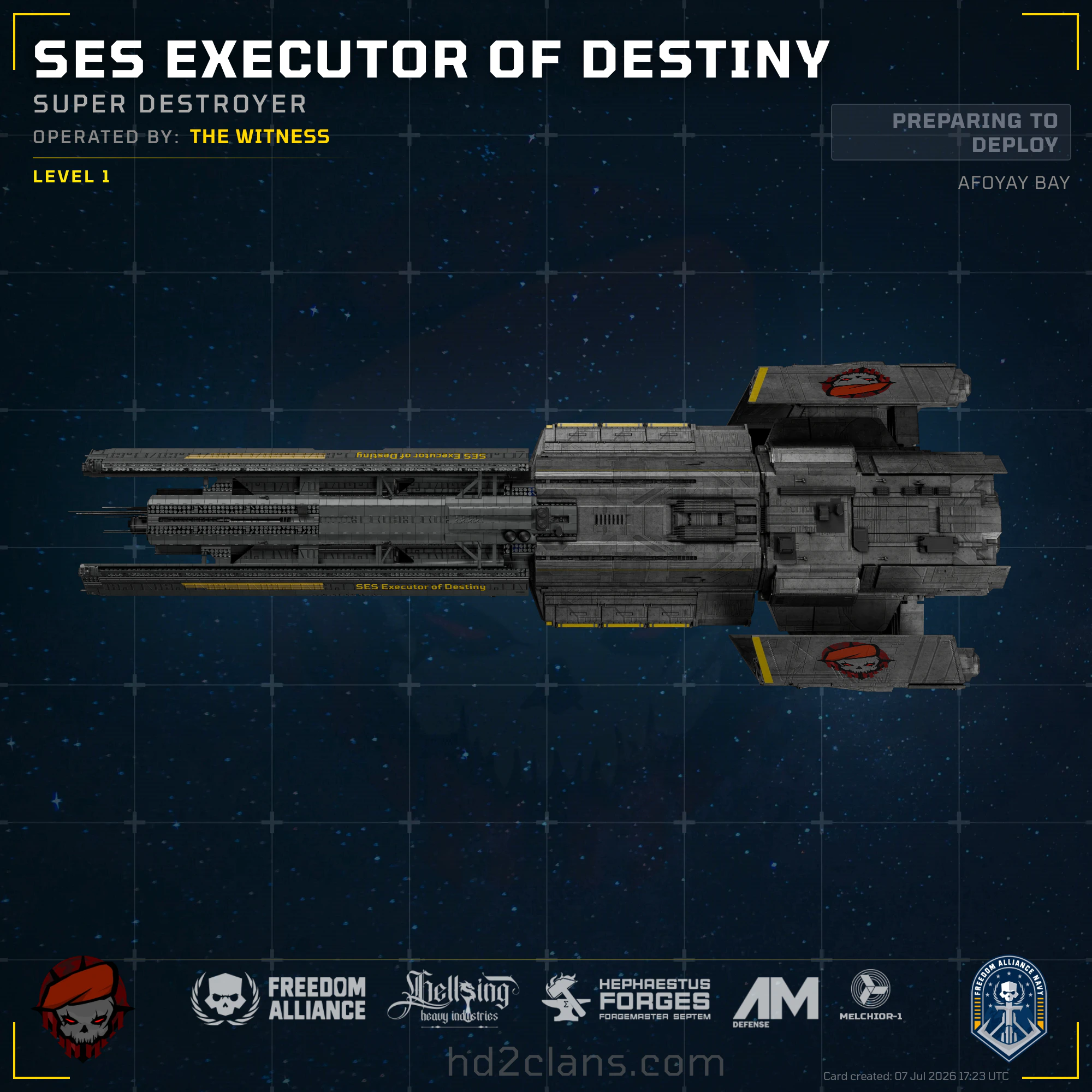 SES Executor of Destiny