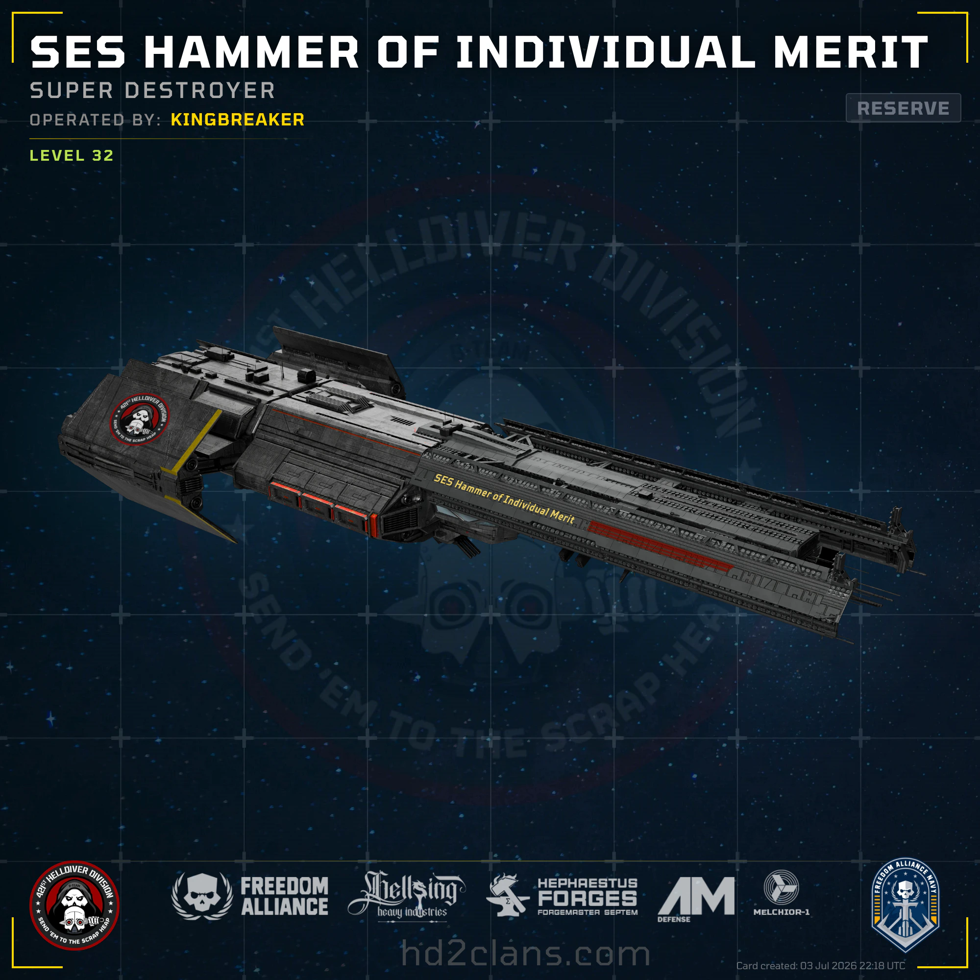 SES Hammer of Individual Merit