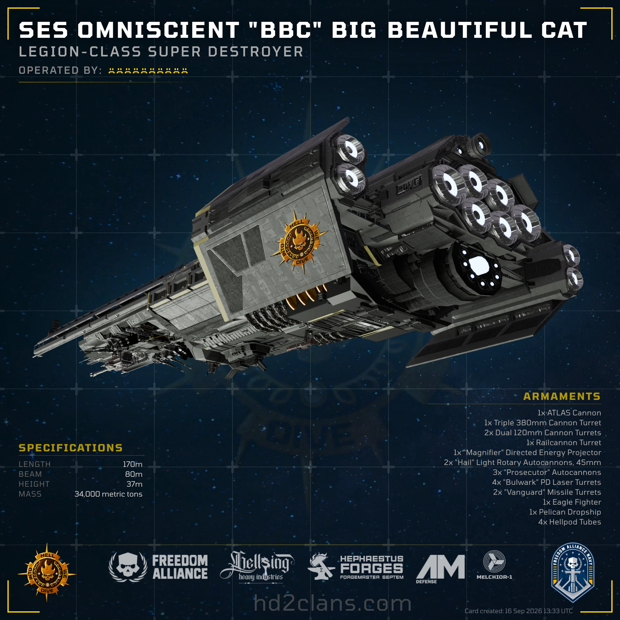 SES Omniscient "BBC" Big Beautiful Cat