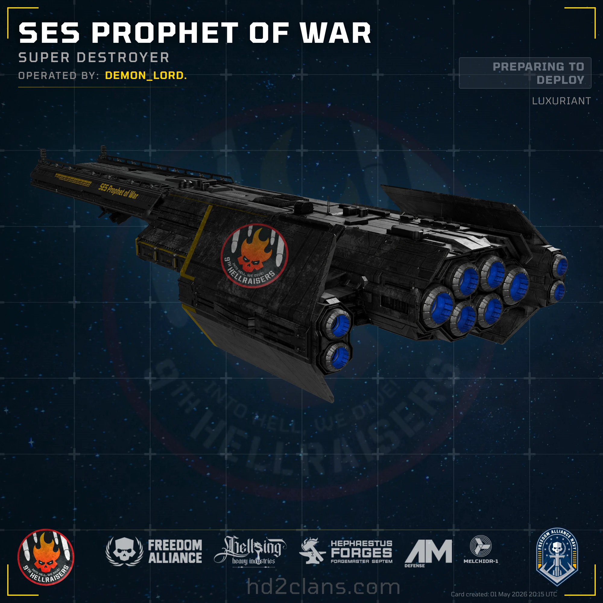 SES Prophet of War