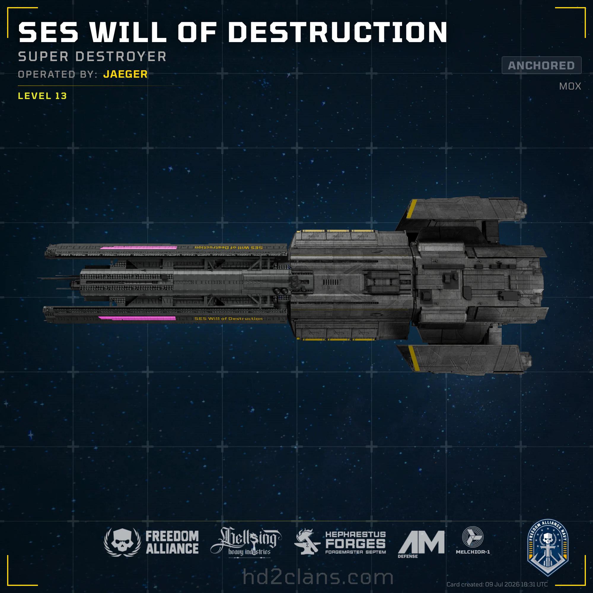 SES Will of Destruction