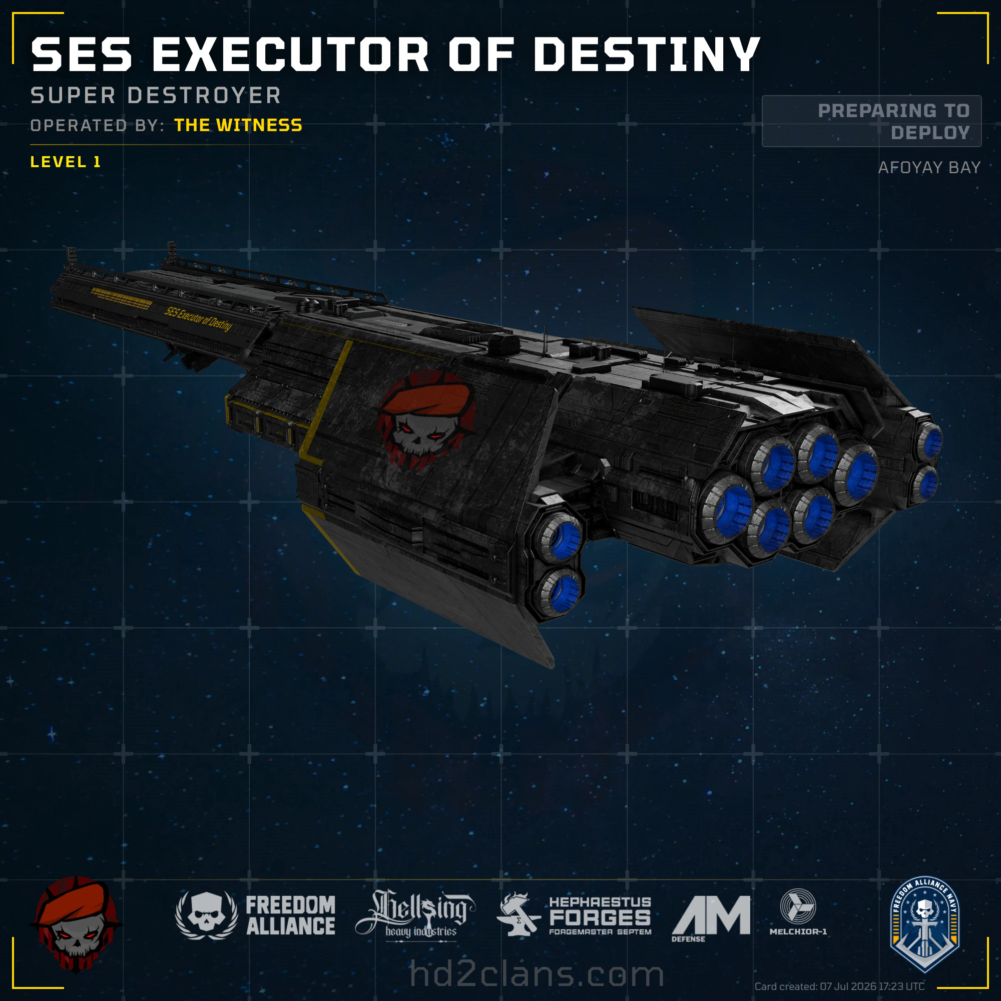 SES Executor of Destiny