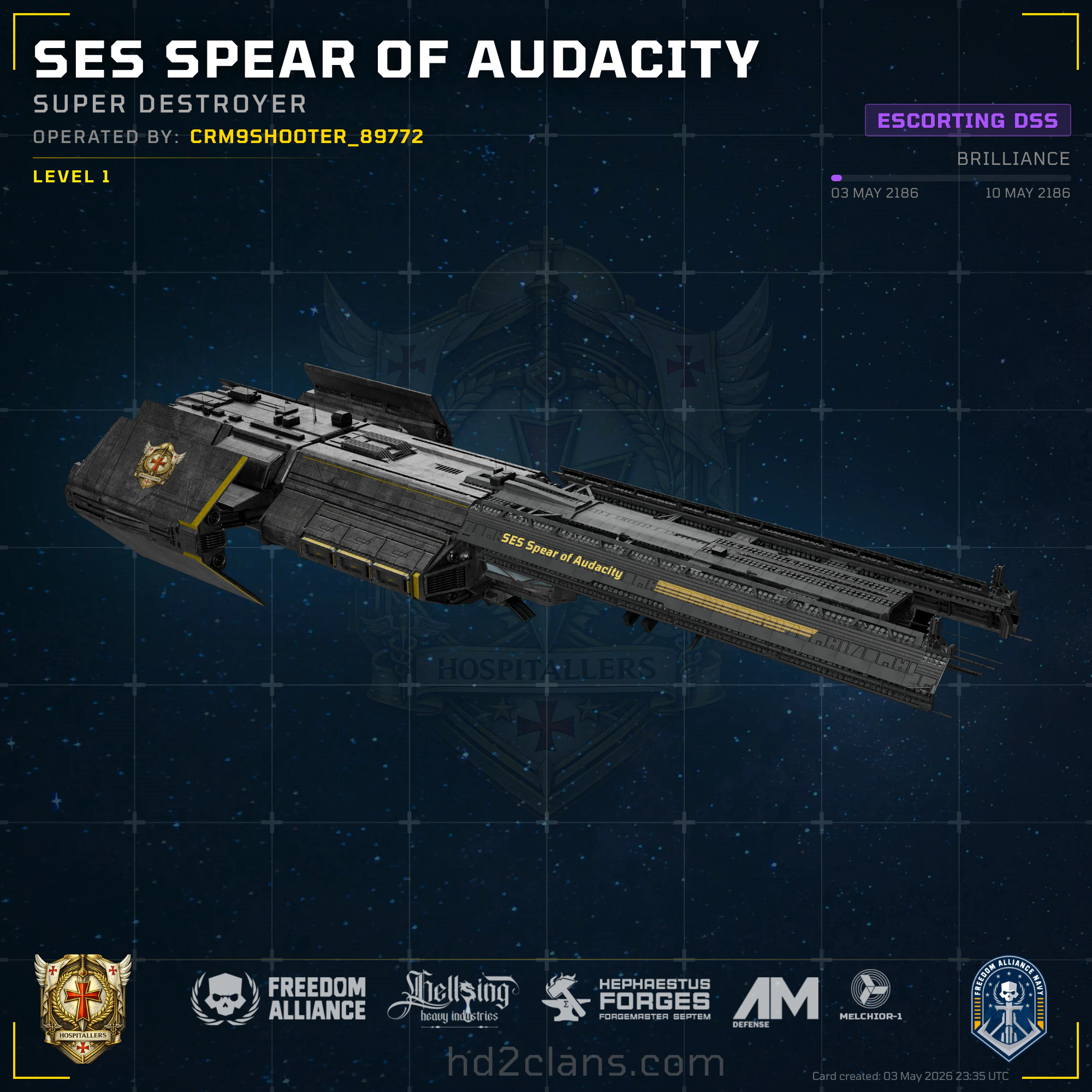 SES Spear of Audacity
