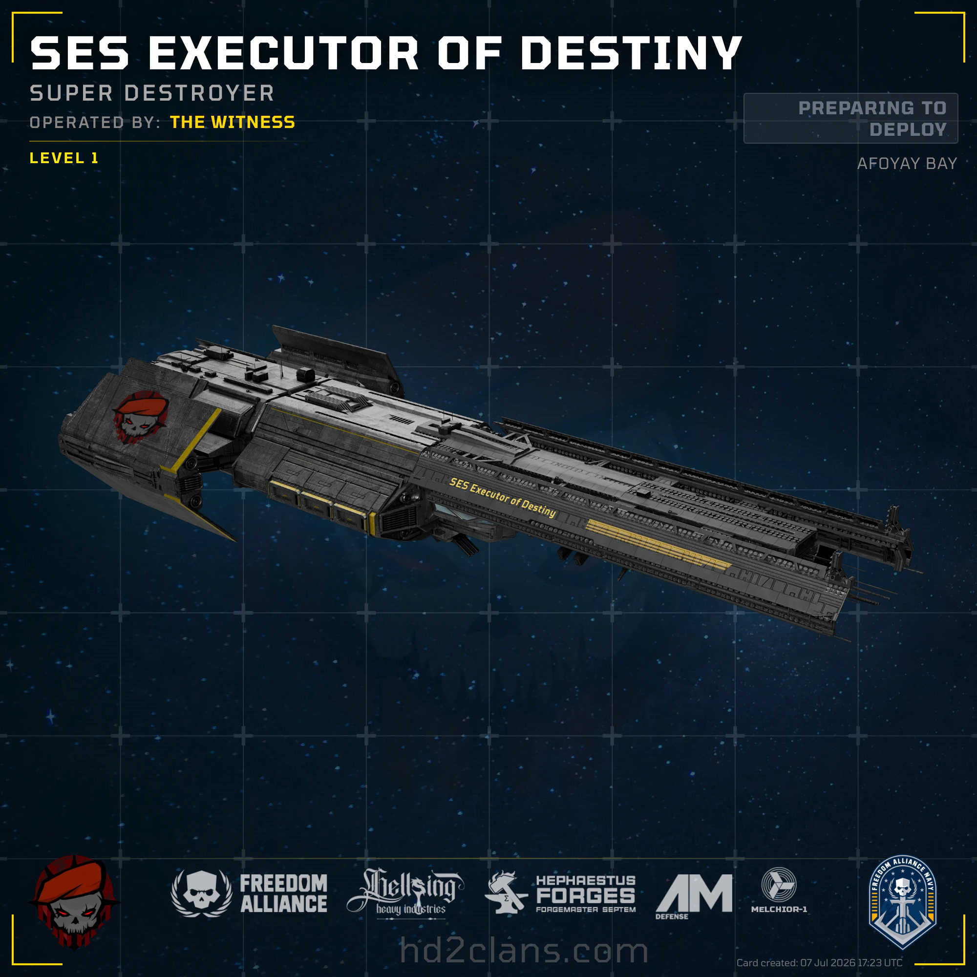 SES Executor of Destiny