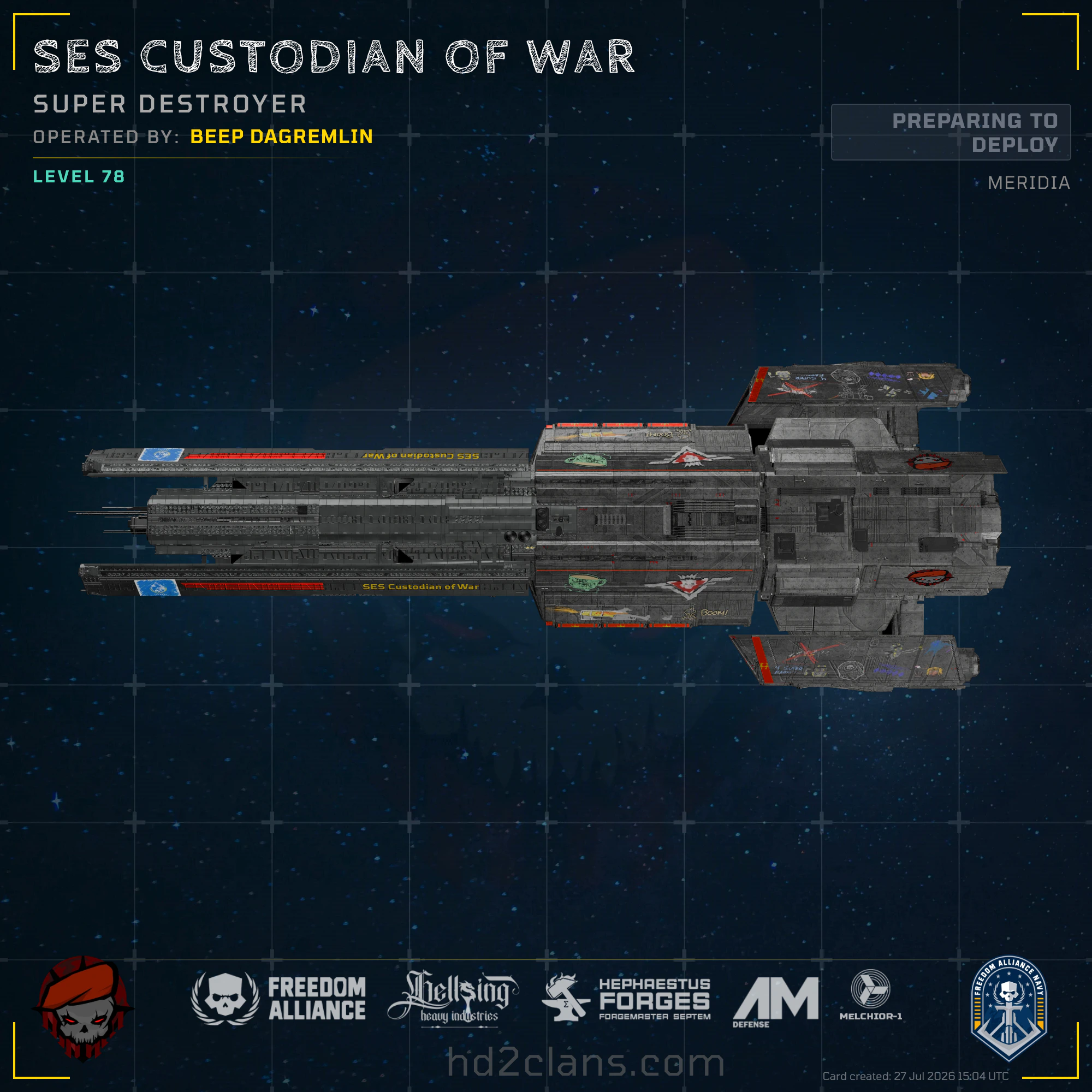 SES Custodian of War