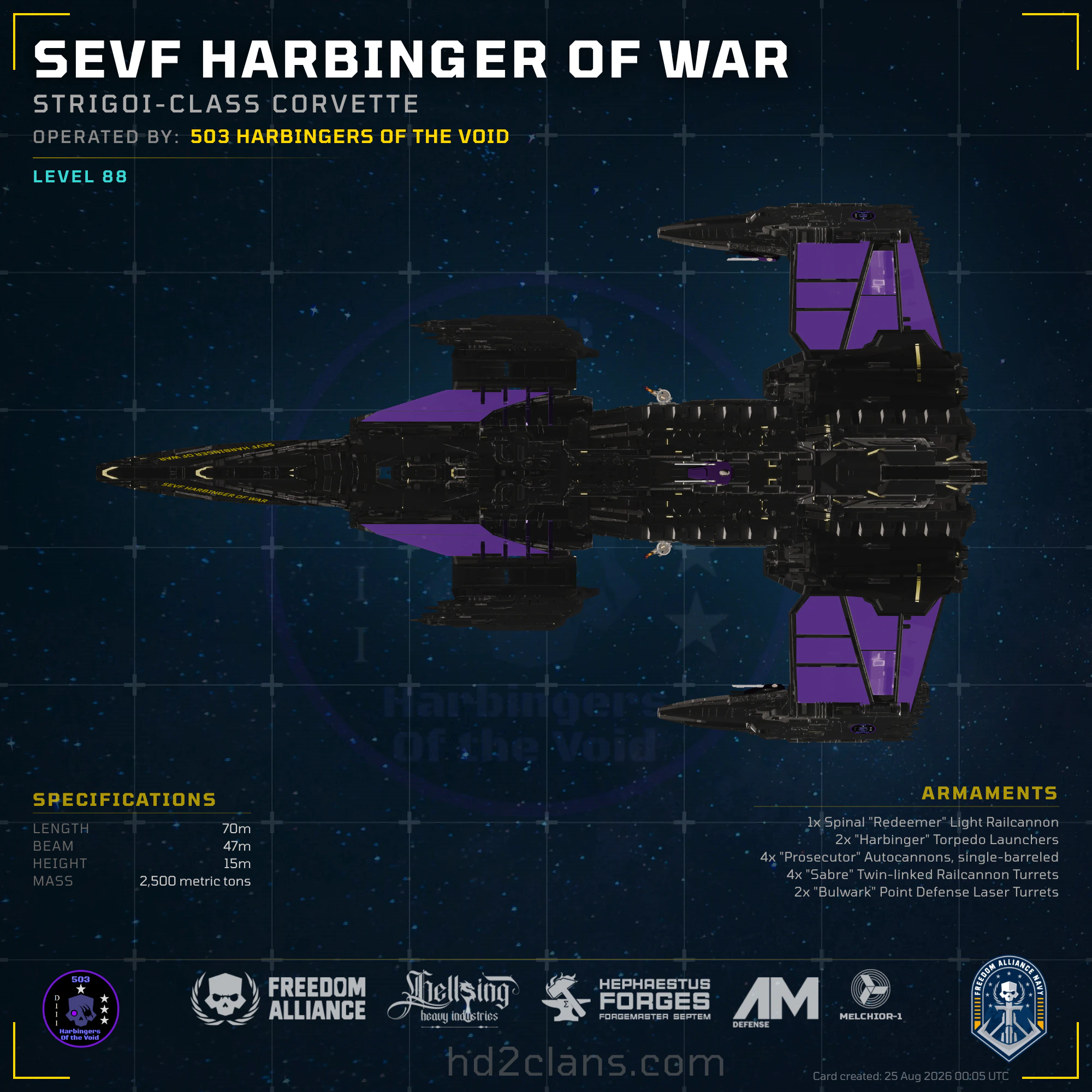 SEVF Harbinger of War