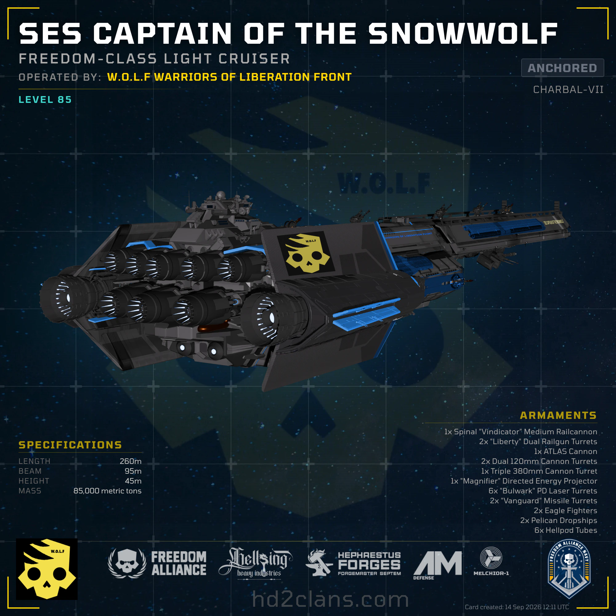 SES Captain of the SnowWolf