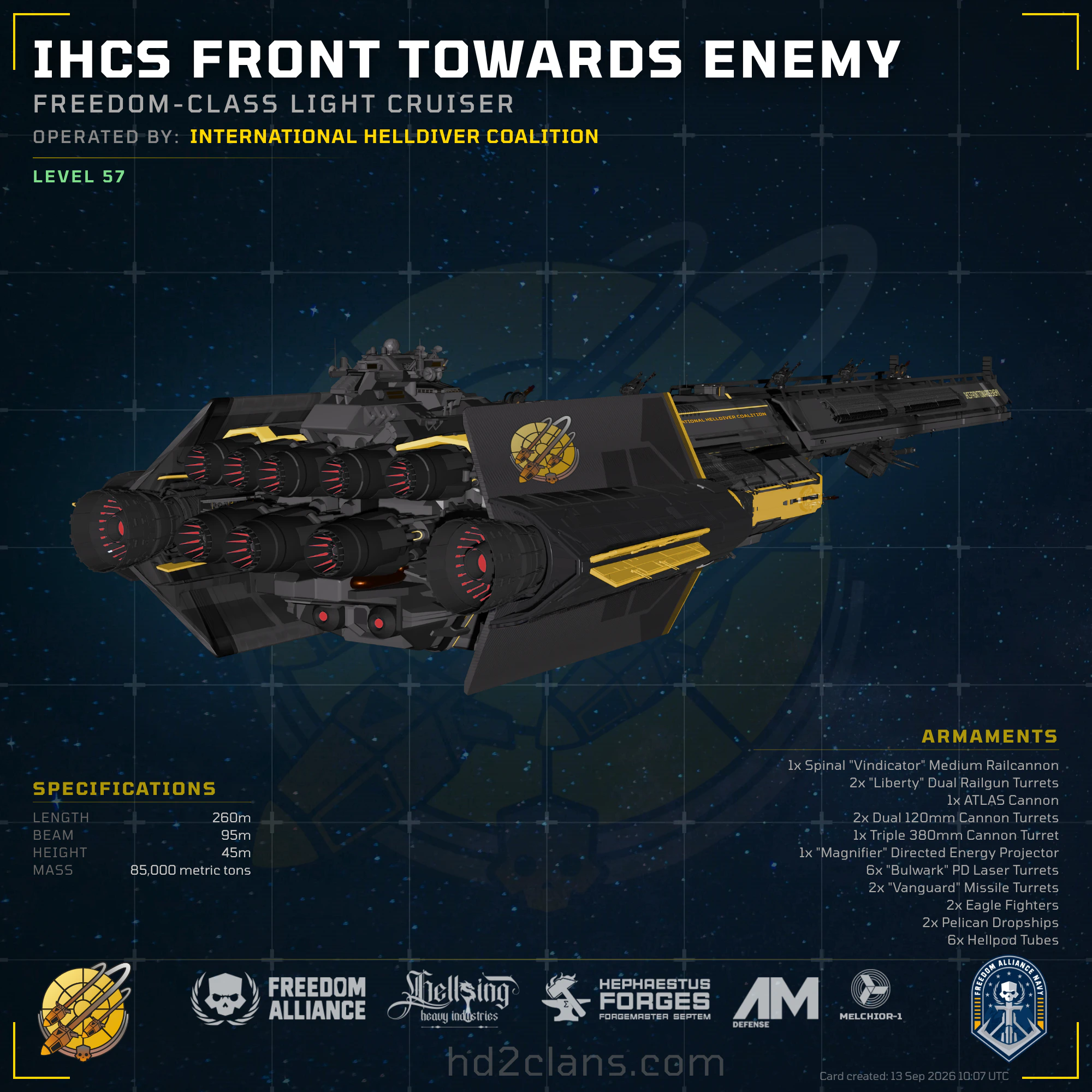 IHCS Front Towards Enemy