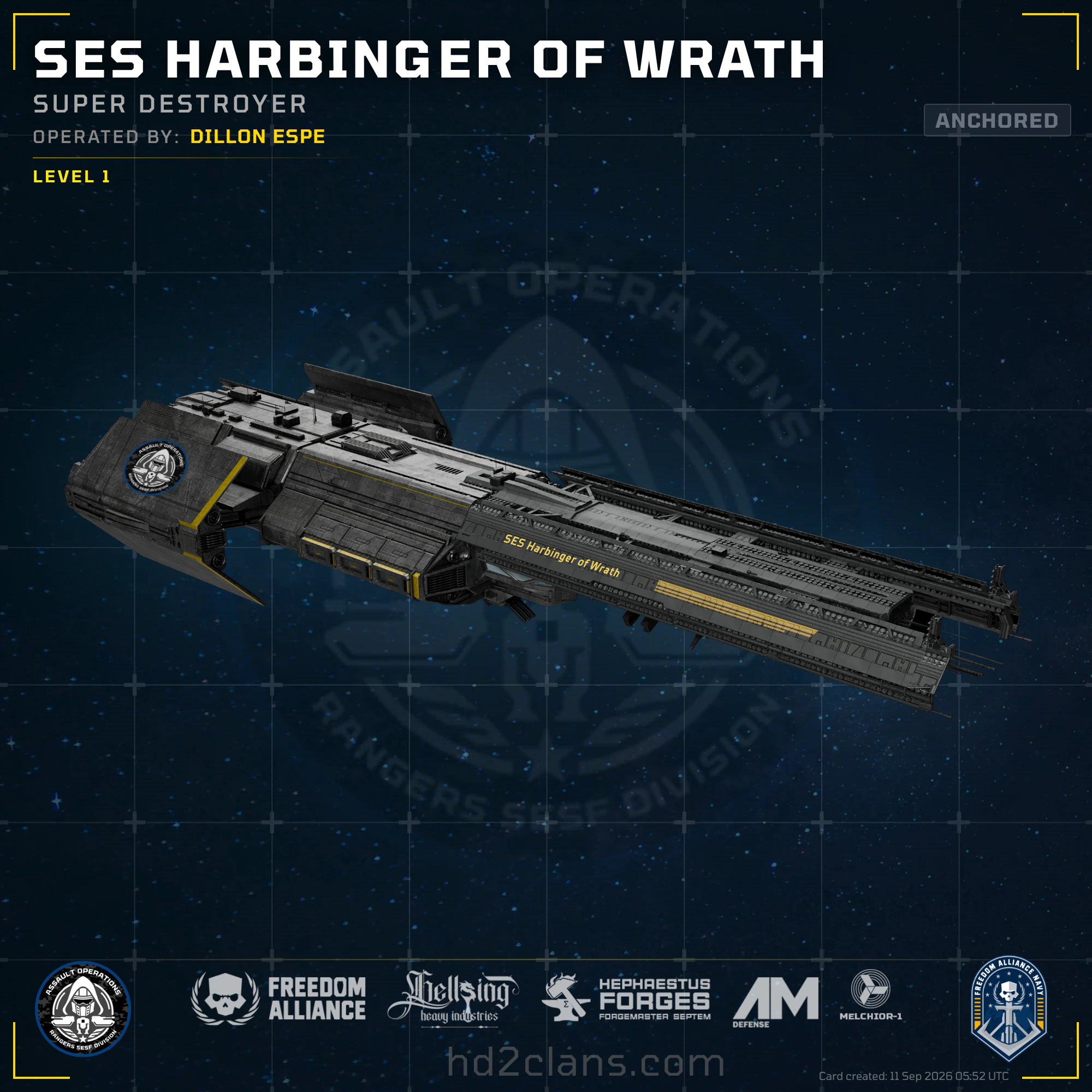 SES Harbinger of Wrath
