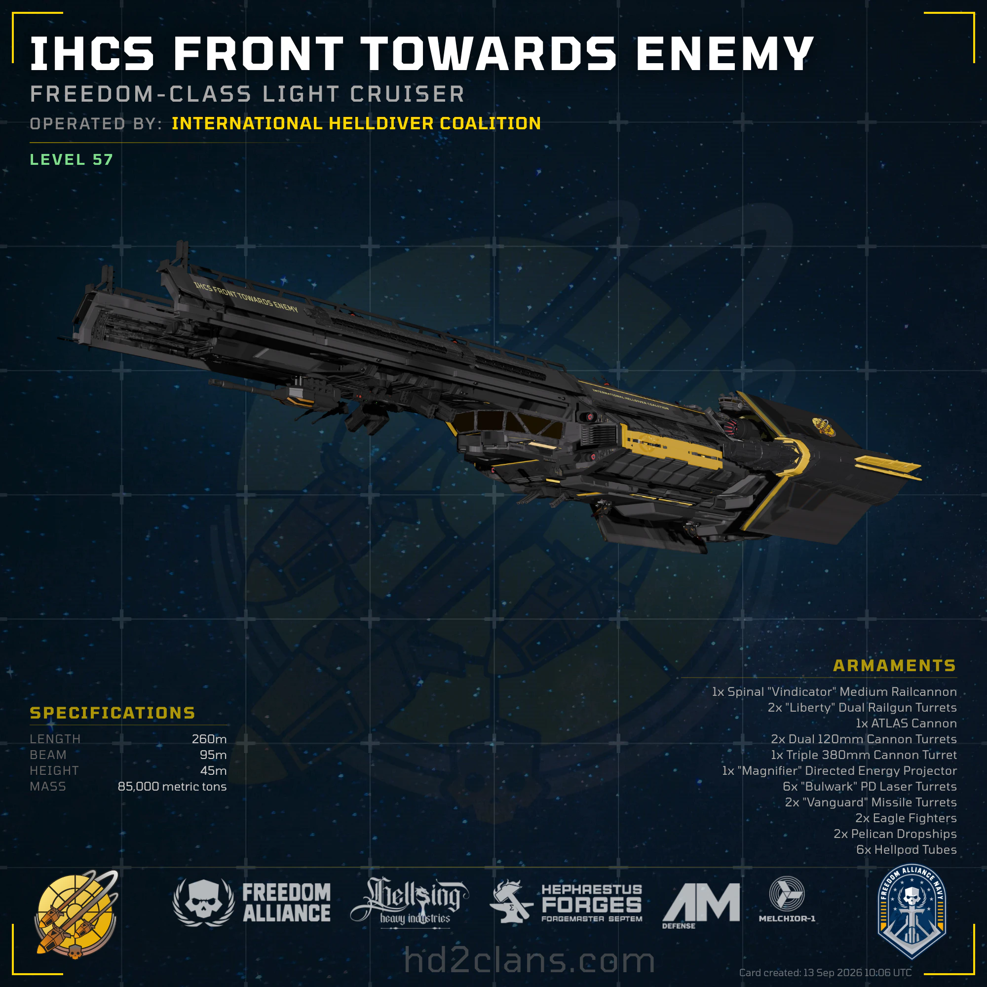 IHCS Front Towards Enemy