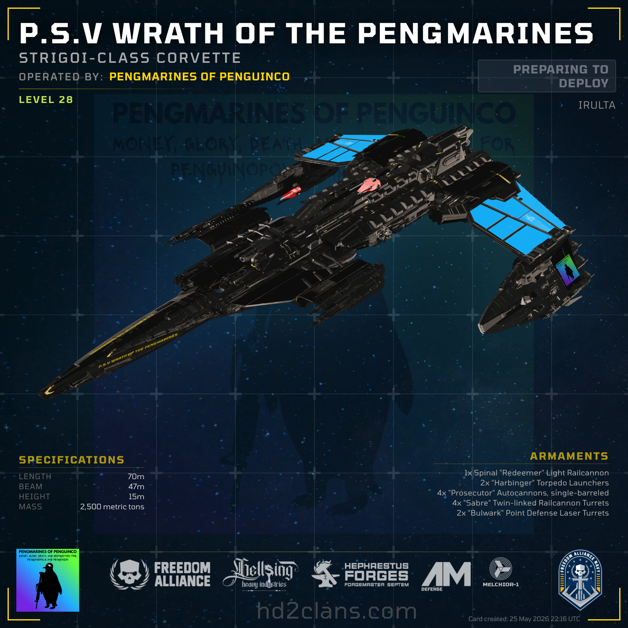 P.S.V WRATH OF THE PENGMARINES