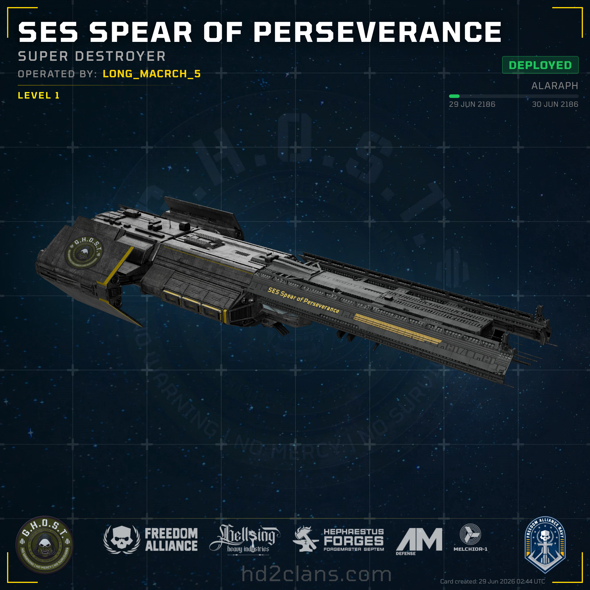 SES Spear of Perseverance