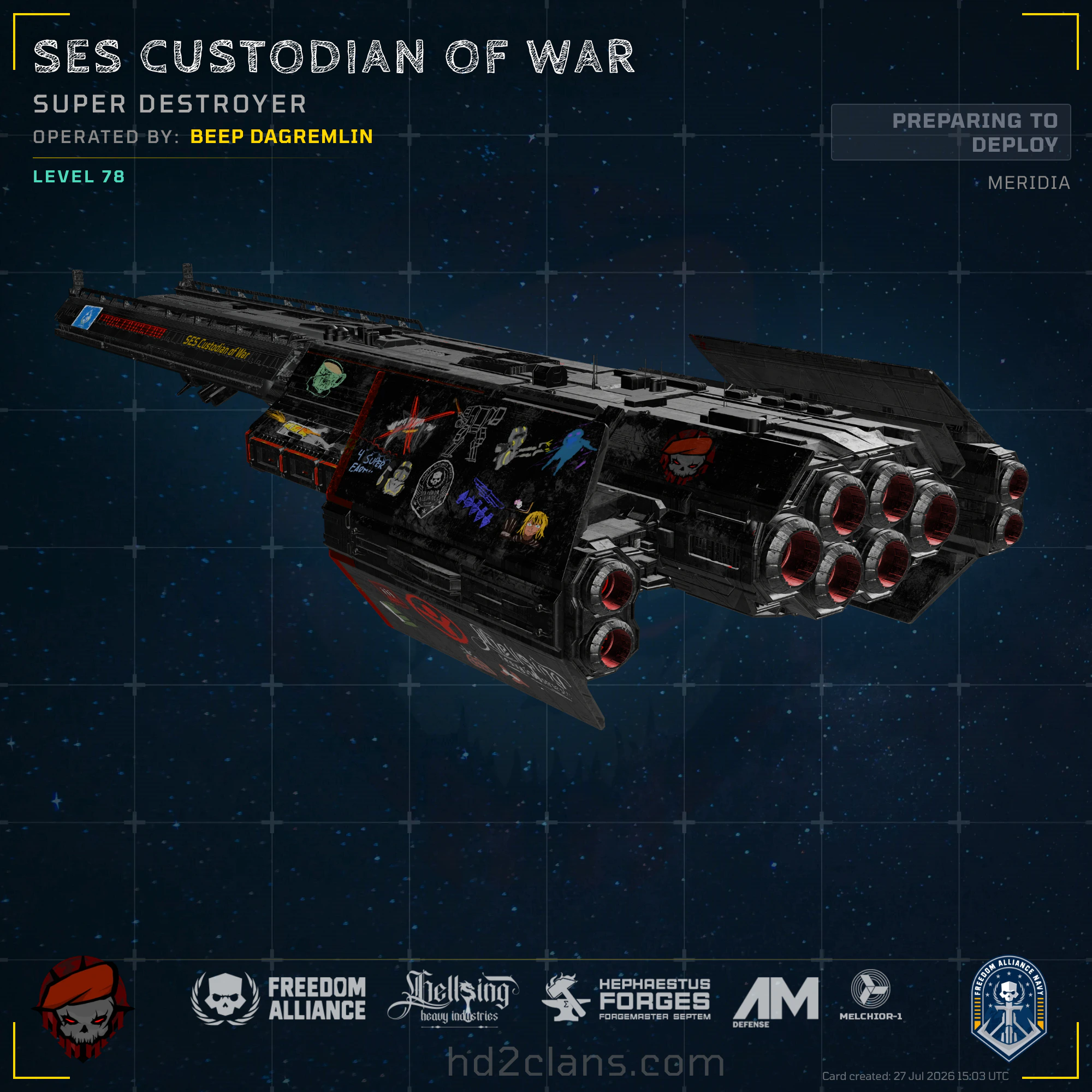 SES Custodian of War