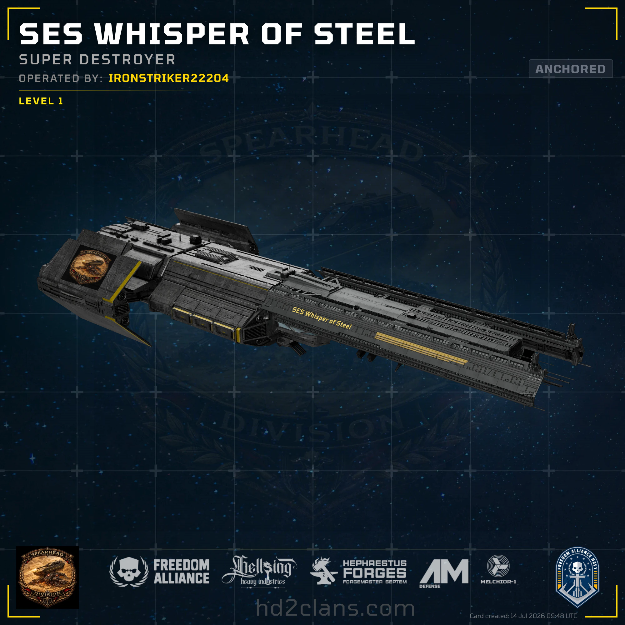 SES Whisper of Steel