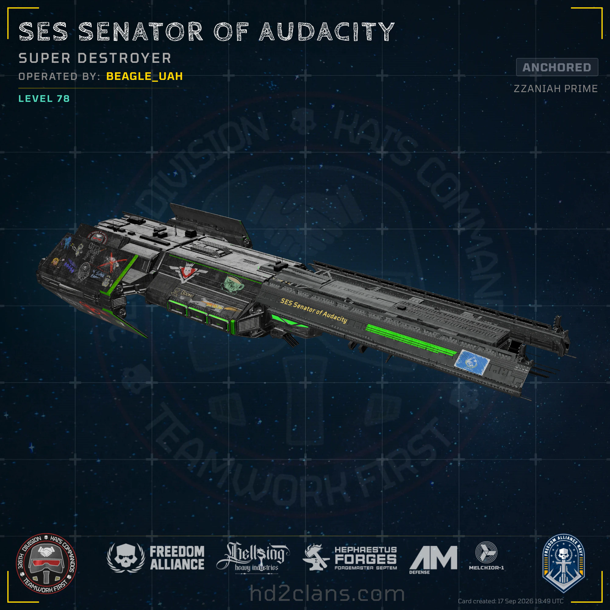 SES Senator of Audacity