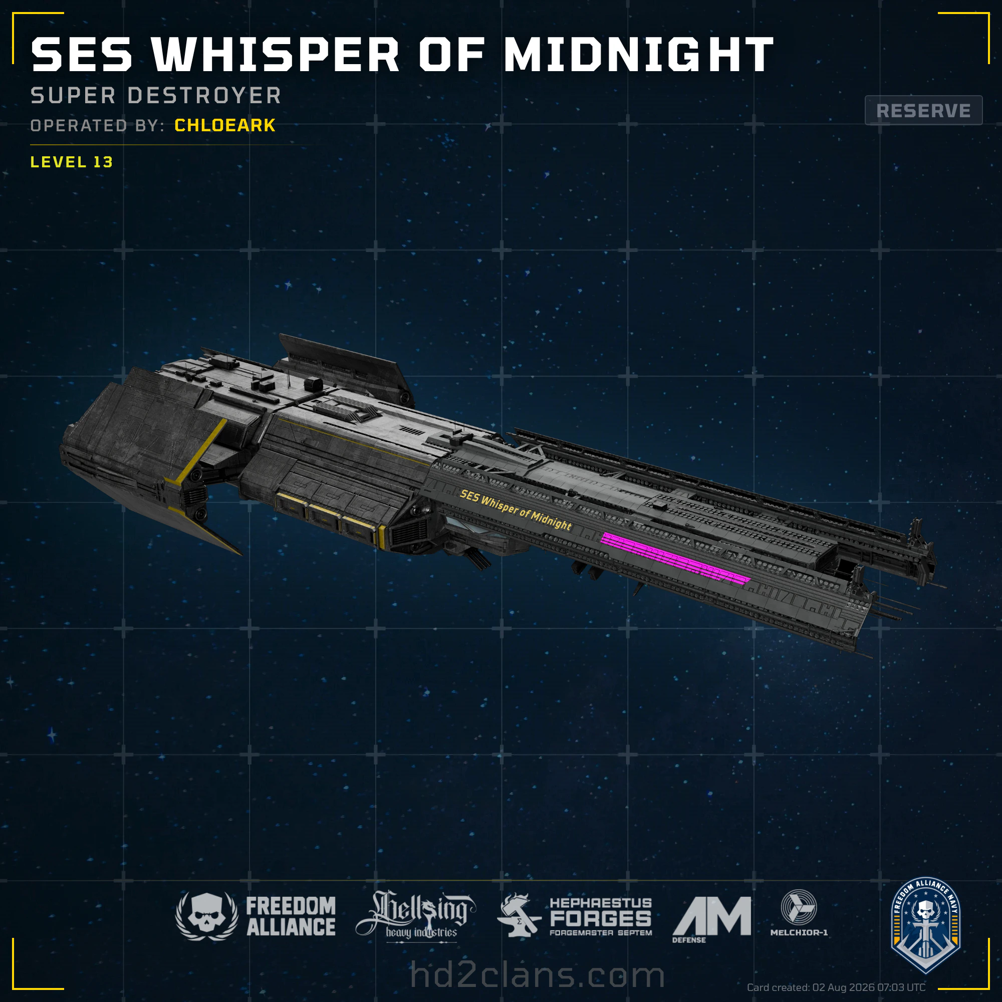 SES Whisper of Midnight