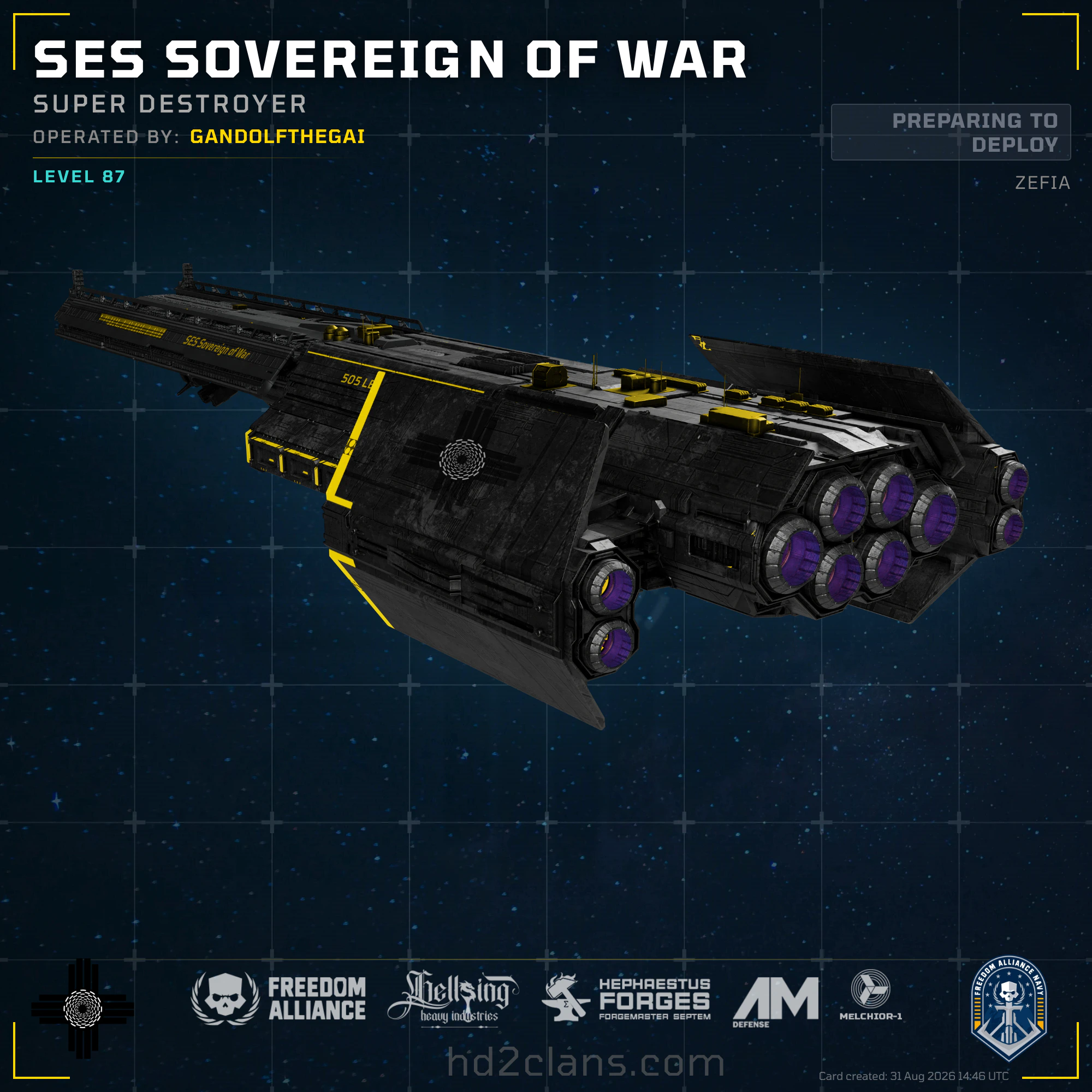 SES Sovereign of War